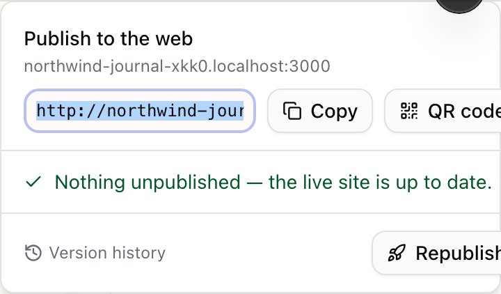 The publish panel listing pages with unpublished changes