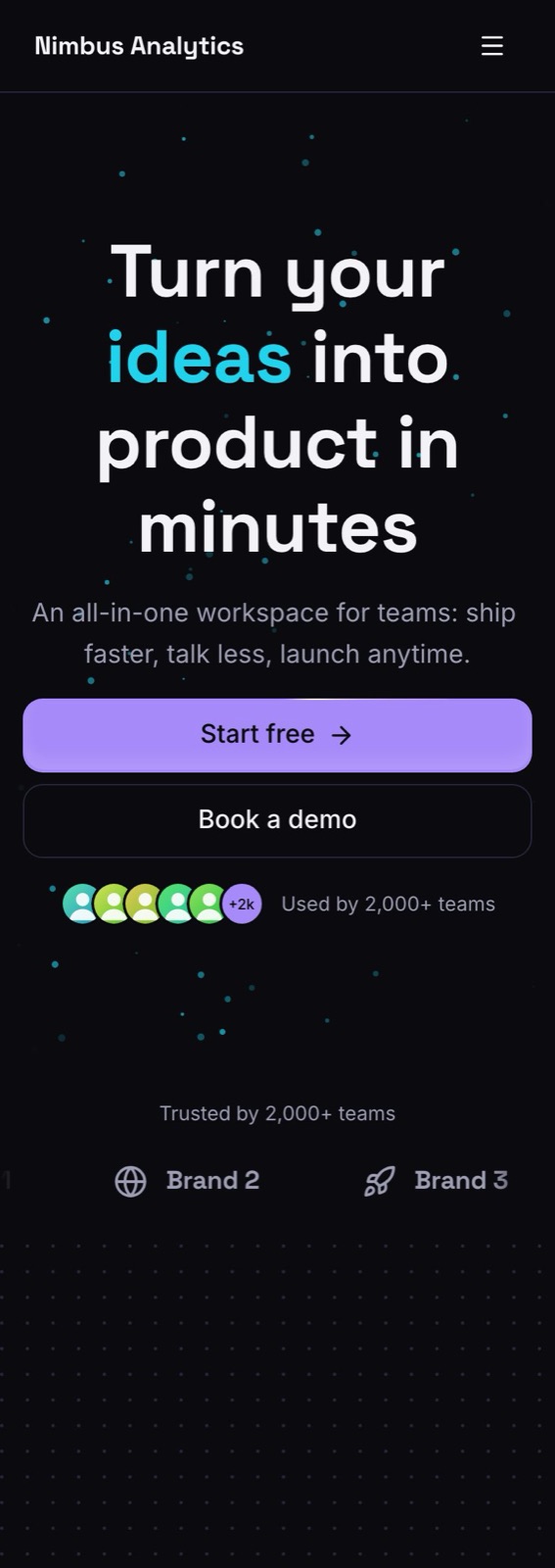 The same site on a phone.