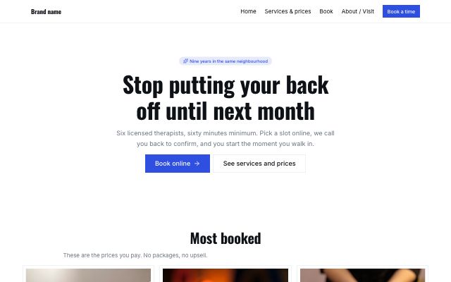 Local service · booking